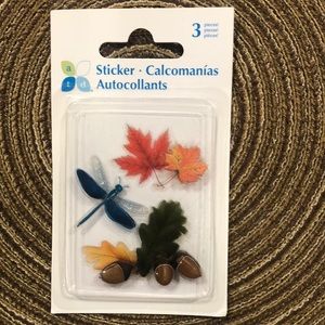 Momenta Dimensional Stickers - Dragonfly Acorns Leaves